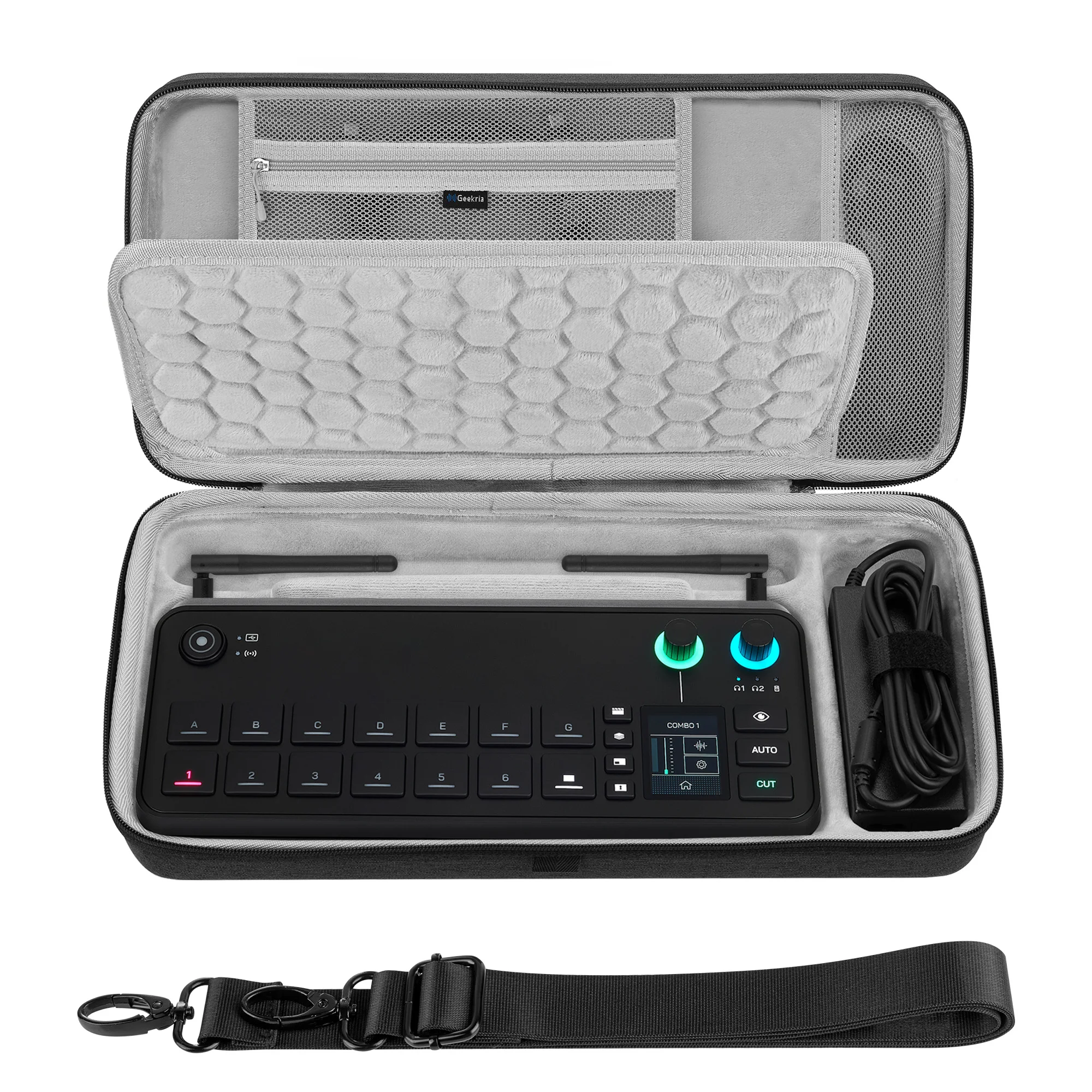 Geekria Audio Interface Carrying Case, Compatible with RØDE RØDECaster Video, EVA Hard Shell Portable Travel Bag (Dark Gray)
Geekria Audio Interface Carrying Case, Compatible with RØDE RØDECaster Video, EVA Hard Shell Portable Travel Bag (Dark Gray)