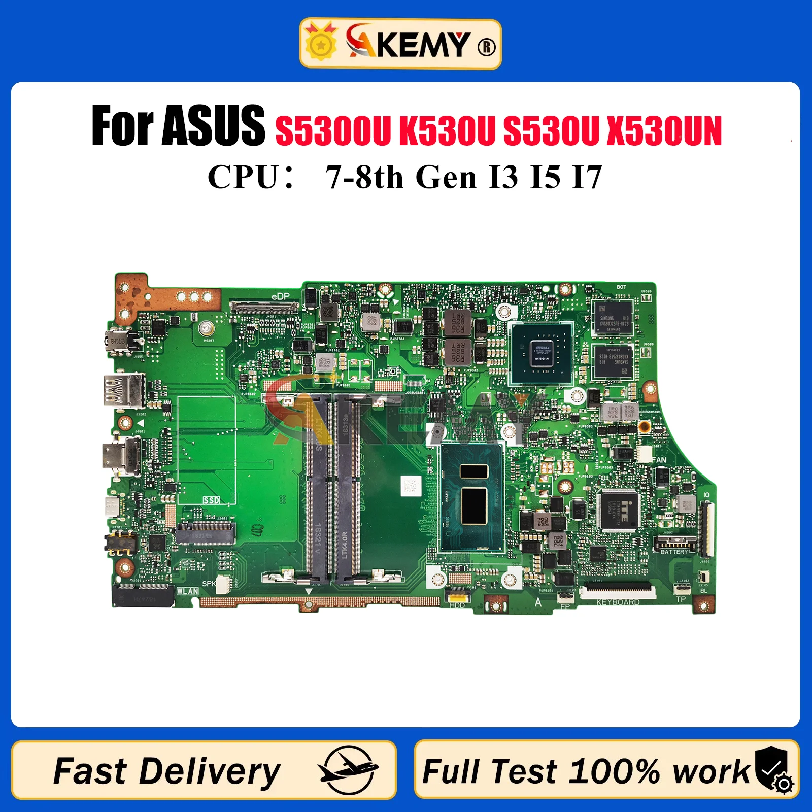 X530UN Laptop Motherboard For ASUS VivoBook X530U S5300U K530U S530U X530UN Notebook Mainboard With I3 I5 I7 CPU 110% tests OK
X530UN Laptop Motherboard For ASUS VivoBook X530U S5300U K530U S530U X530UN Notebook Mainboard With I3 I5 I7 CPU 110% tests OK
