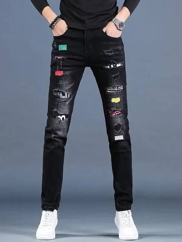 Versatile Casual Men's Jeans Elastic Slim Fit Long Pants Spring Summer All-Match Youth Wear Resistant Wearable Chinese Brand
Versatile Casual Men's Jeans Elastic Slim Fit Long Pants Spring Summer All-Match Youth Wear Resistant Wearable Chinese Brand
