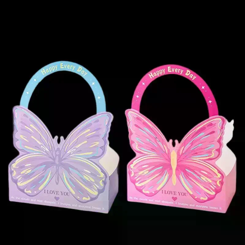 Универсальная упаковка для цветочного магазина, ручная коробка для цветов в форме бабочки из прозрачного ПВХ, идеальный подарок на День святого Валентина
Универсальная упаковка для цветочного магазина, ручная коробка для цветов в форме бабочки из прозрачного ПВХ, идеальный подарок на День святого Валентина