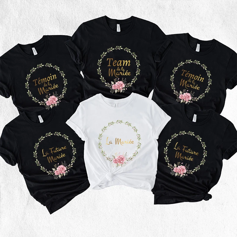 French Women T-shirt Future Bride To Be Bridal Shower Wedding Tshirt Team Bride Single Farewell Tops Bachelorette Hen Party Tees
French Women T-shirt Future Bride To Be Bridal Shower Wedding Tshirt Team Bride Single Farewell Tops Bachelorette Hen Party Tees