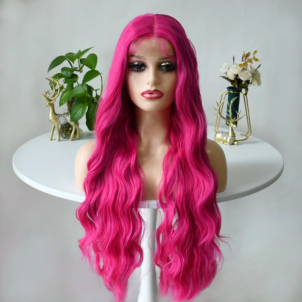 Pink Wig HD Transparent Lace Frontal Wig 13x4 Wig 30 Inch Body Wave Wig 250 Density Water Wave Synthetic Lace Front Wig
Pink Wig HD Transparent Lace Frontal Wig 13x4 Wig 30 Inch Body Wave Wig 250 Density Water Wave Synthetic Lace Front Wig