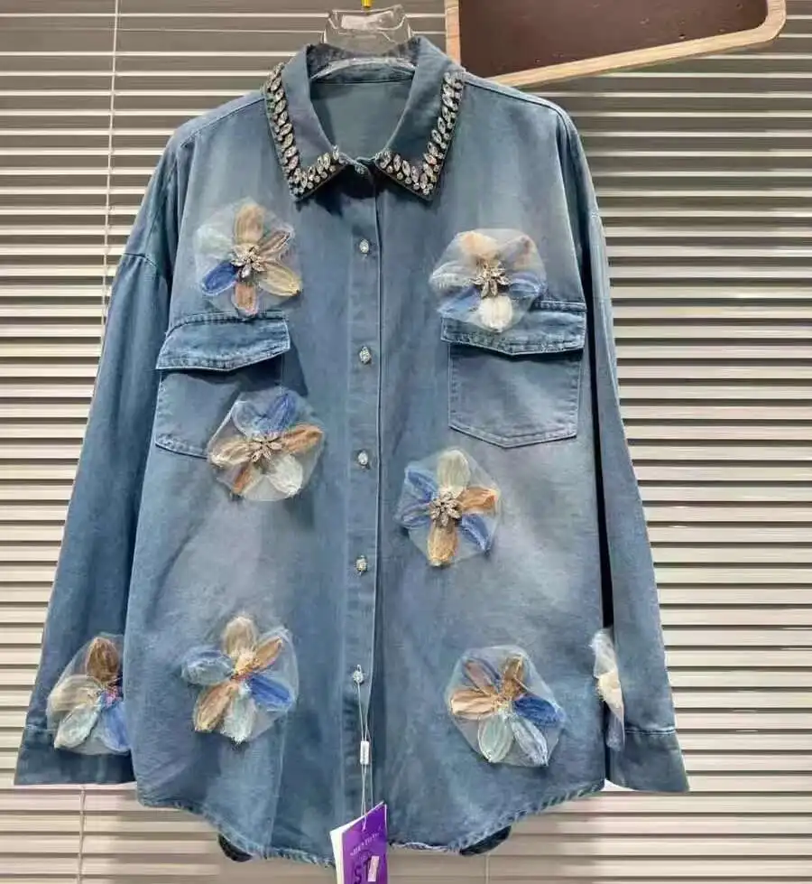 New In Spring 2025 Trend Dias Wers Oversized Denim Shirts Blouses For Women's Fashion Jeans Tops Woman Clothes
New In Spring 2025 Trend Dias Wers Oversized Denim Shirts Blouses For Women's Fashion Jeans Tops Woman Clothes