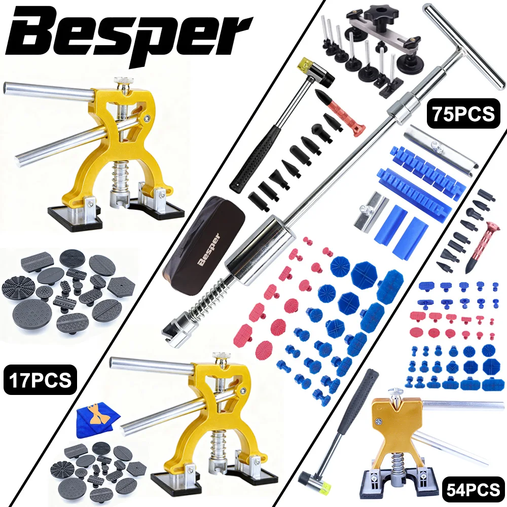 Car Dent Puller Tool, Paintless Dent Removal Kit, Golden Lifter, Slide Hammer 2-in-1 T-Bar for Car Refrigerator Door Ding Repair
Car Dent Puller Tool, Paintless Dent Removal Kit, Golden Lifter, Slide Hammer 2-in-1 T-Bar for Car Refrigerator Door Ding Repair