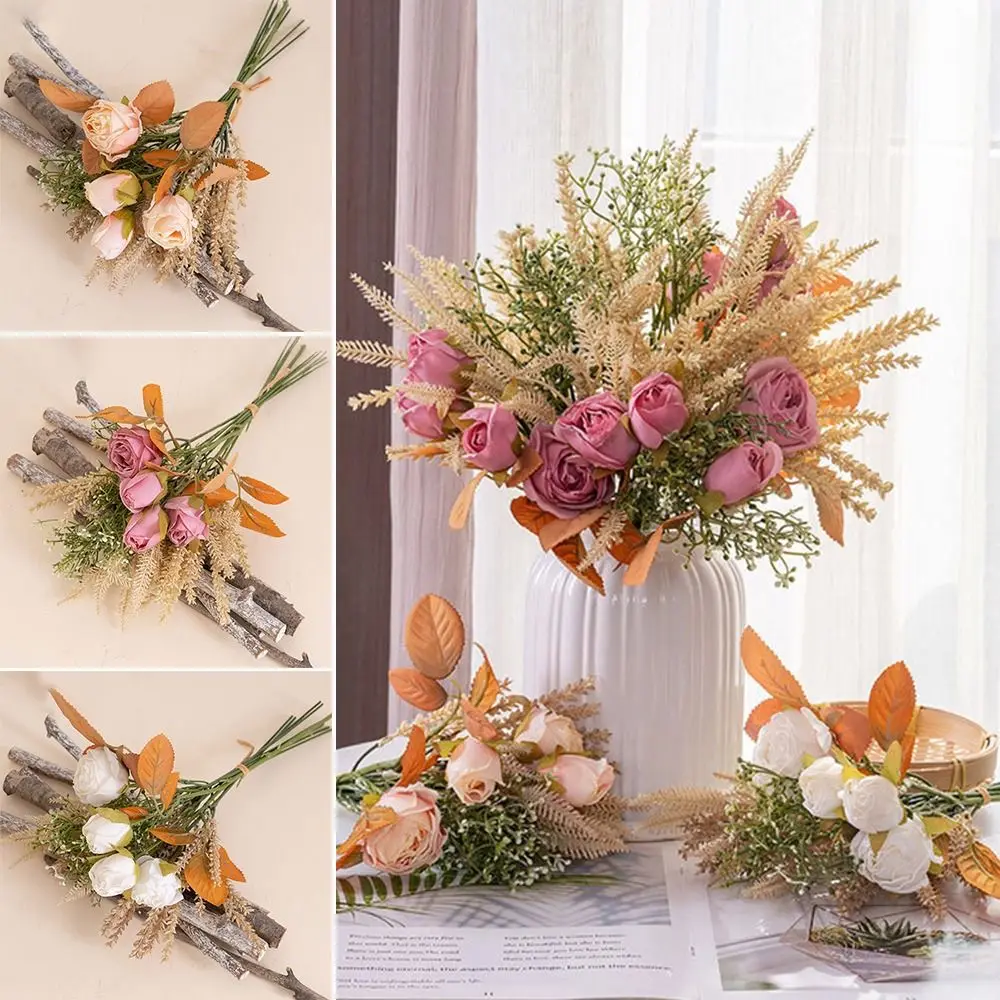Multicolor Artificial Rose Bouquet Silk Petals DIY Simulation Rose Flower Desktop Ornament Photo Props Floral Arrangement Gift
Multicolor Artificial Rose Bouquet Silk Petals DIY Simulation Rose Flower Desktop Ornament Photo Props Floral Arrangement Gift