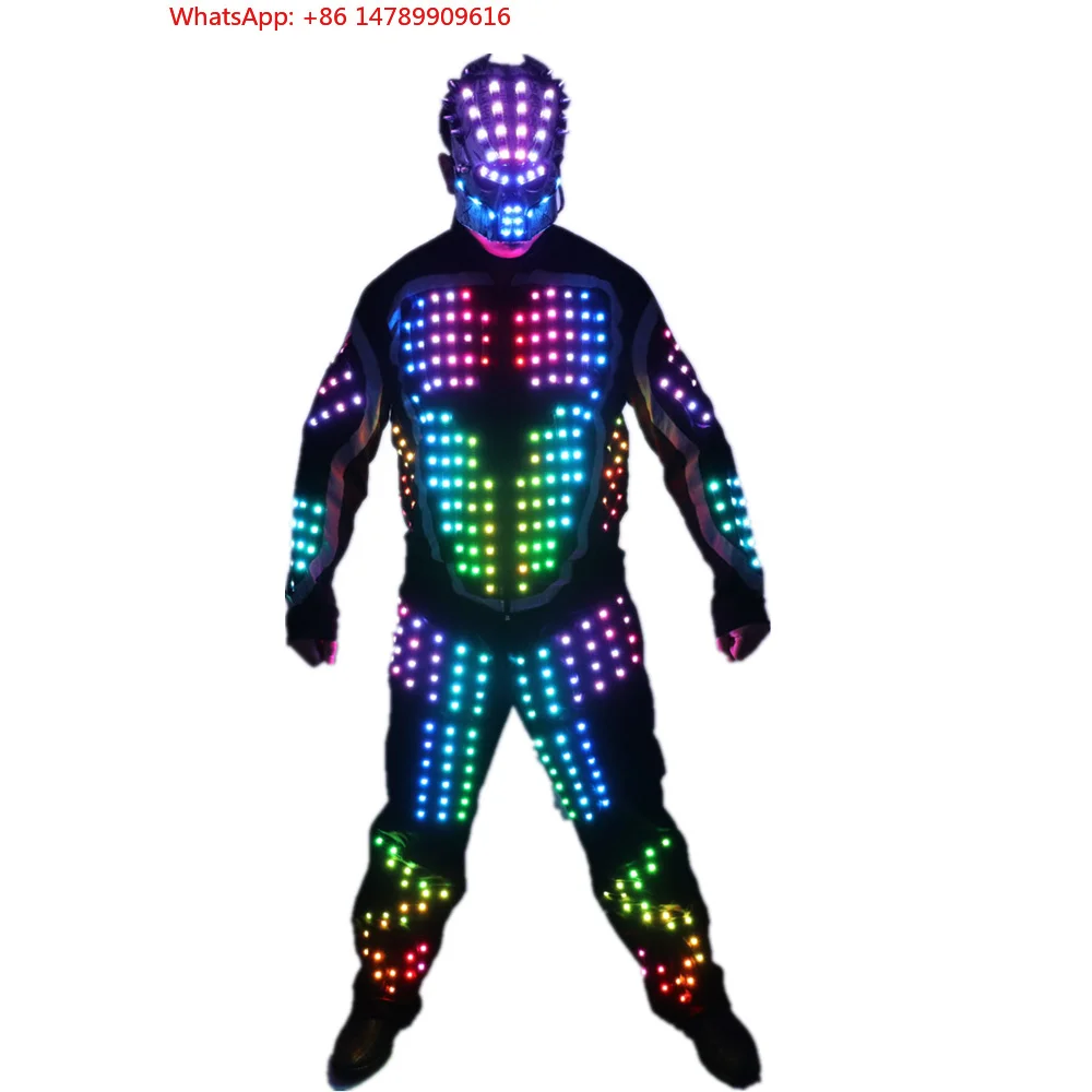 LED Luminous Robot CostumeUnisex LED Digital Luminous Armor Jacket Glowing Costumes Suit For Bar Nightclub Party Peorce Adult
LED Luminous Robot CostumeUnisex LED Digital Luminous Armor Jacket Glowing Costumes Suit For Bar Nightclub Party Peorce Adult
