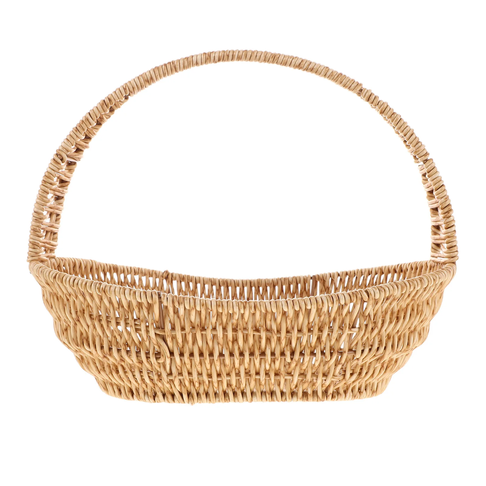 Imitation Rattan Flower Basket Portable Hand Woven Storage Picnic Basket for Wedding Party Favor Table Centerpiece Sundries
Imitation Rattan Flower Basket Portable Hand Woven Storage Picnic Basket for Wedding Party Favor Table Centerpiece Sundries