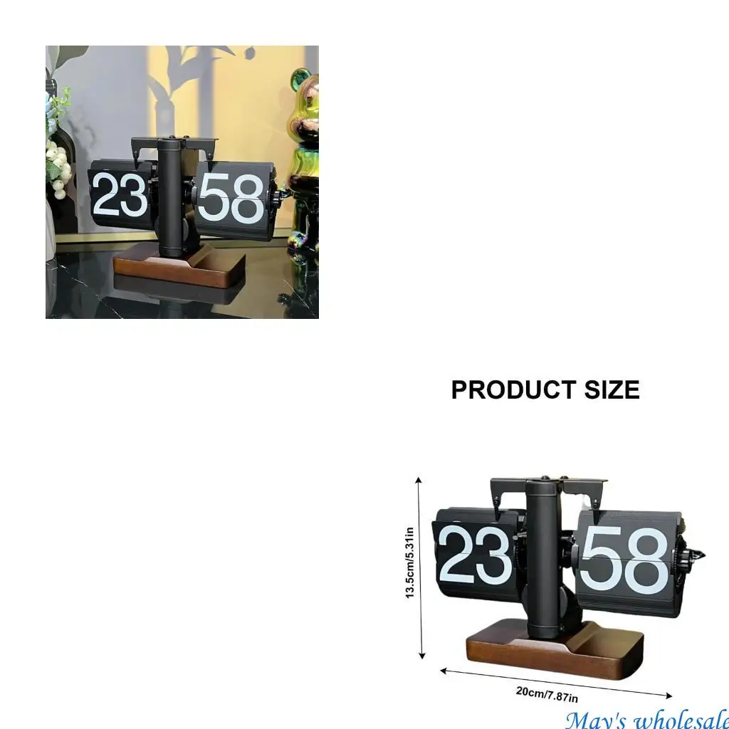 Minimalists Mechanical Digital Turn Page Clock with Base Modern Interior 448A
Minimalists Mechanical Digital Turn Page Clock with Base Modern Interior 448A