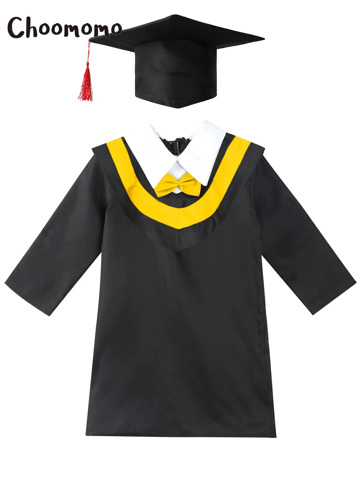 Boys Girls Graduation Gown Preschool Primary School Robe Uniforms with Tassel Cap for Students Bachelor Costume Role Play Outfit
Boys Girls Graduation Gown Preschool Primary School Robe Uniforms with Tassel Cap for Students Bachelor Costume Role Play Outfit