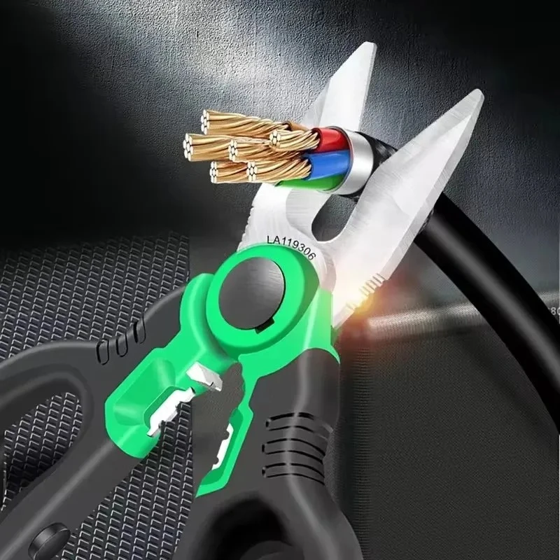 Open Handle Stainless Shears Cable Cutting Crimping Tool Electrician Scissors 6 Inch Wire Stripper Wire Cutter Crimpper
Open Handle Stainless Shears Cable Cutting Crimping Tool Electrician Scissors 6 Inch Wire Stripper Wire Cutter Crimpper