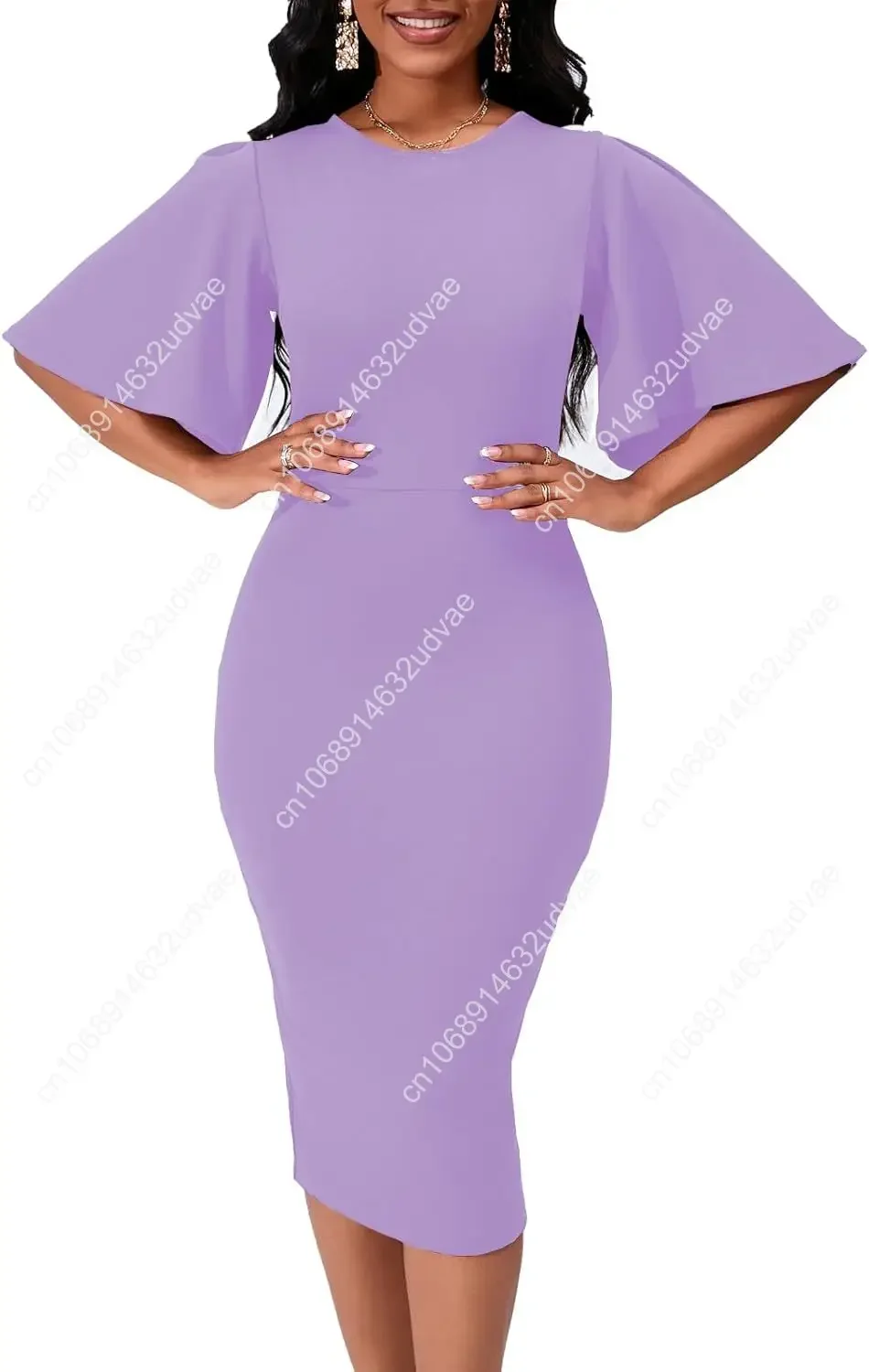 Womens Bodycon Ruffle Flared Short Dresses Sleeve Work Midi Dress Business Office Casual Pencil Dress
Womens Bodycon Ruffle Flared Short Dresses Sleeve Work Midi Dress Business Office Casual Pencil Dress