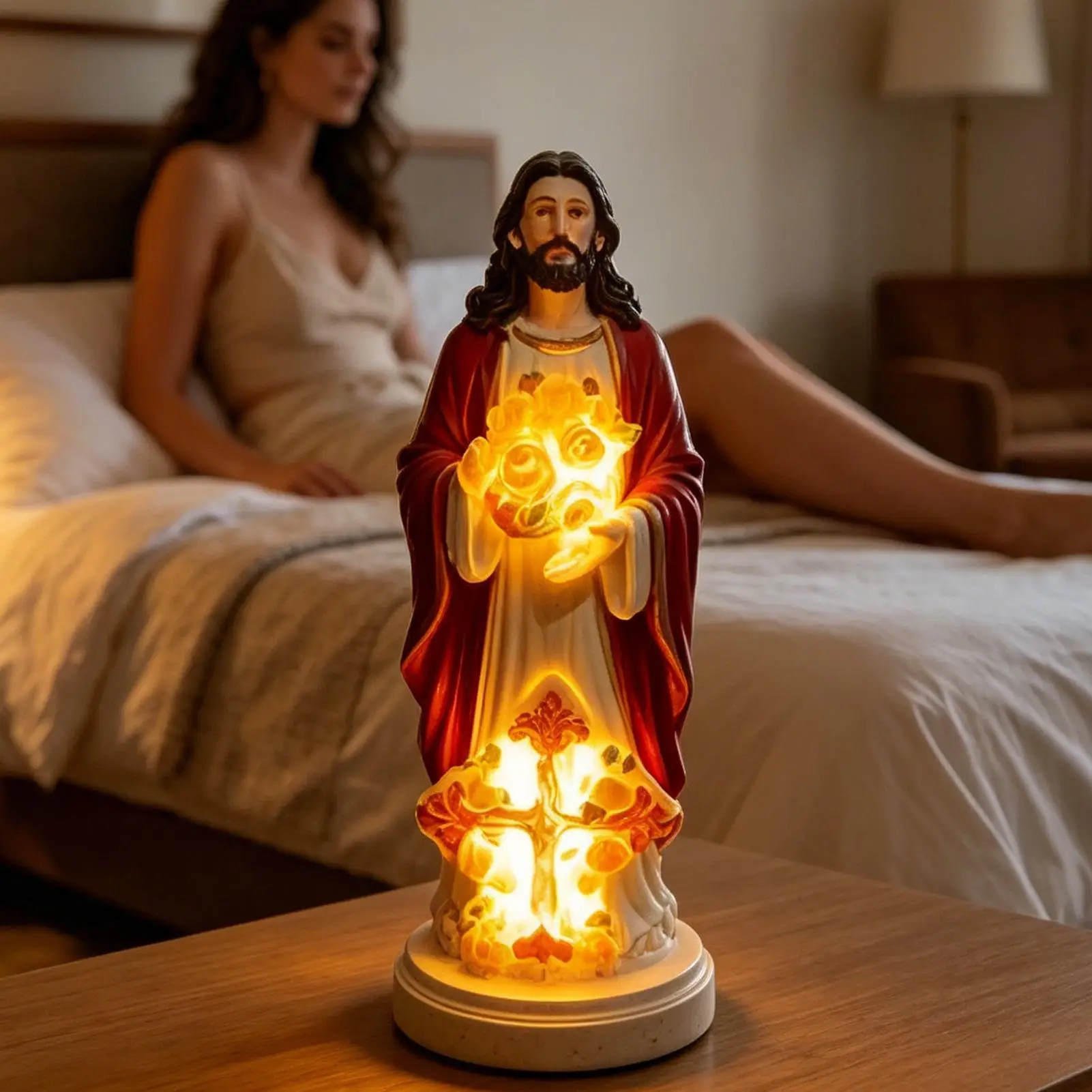 Jesus Figures 7.8 Inch Holy Christian Outdoor Decor Lighted Jesus Statue Table Decor for Garden Yard Pathway Porch Lawn Home
Jesus Figures 7.8 Inch Holy Christian Outdoor Decor Lighted Jesus Statue Table Decor for Garden Yard Pathway Porch Lawn Home