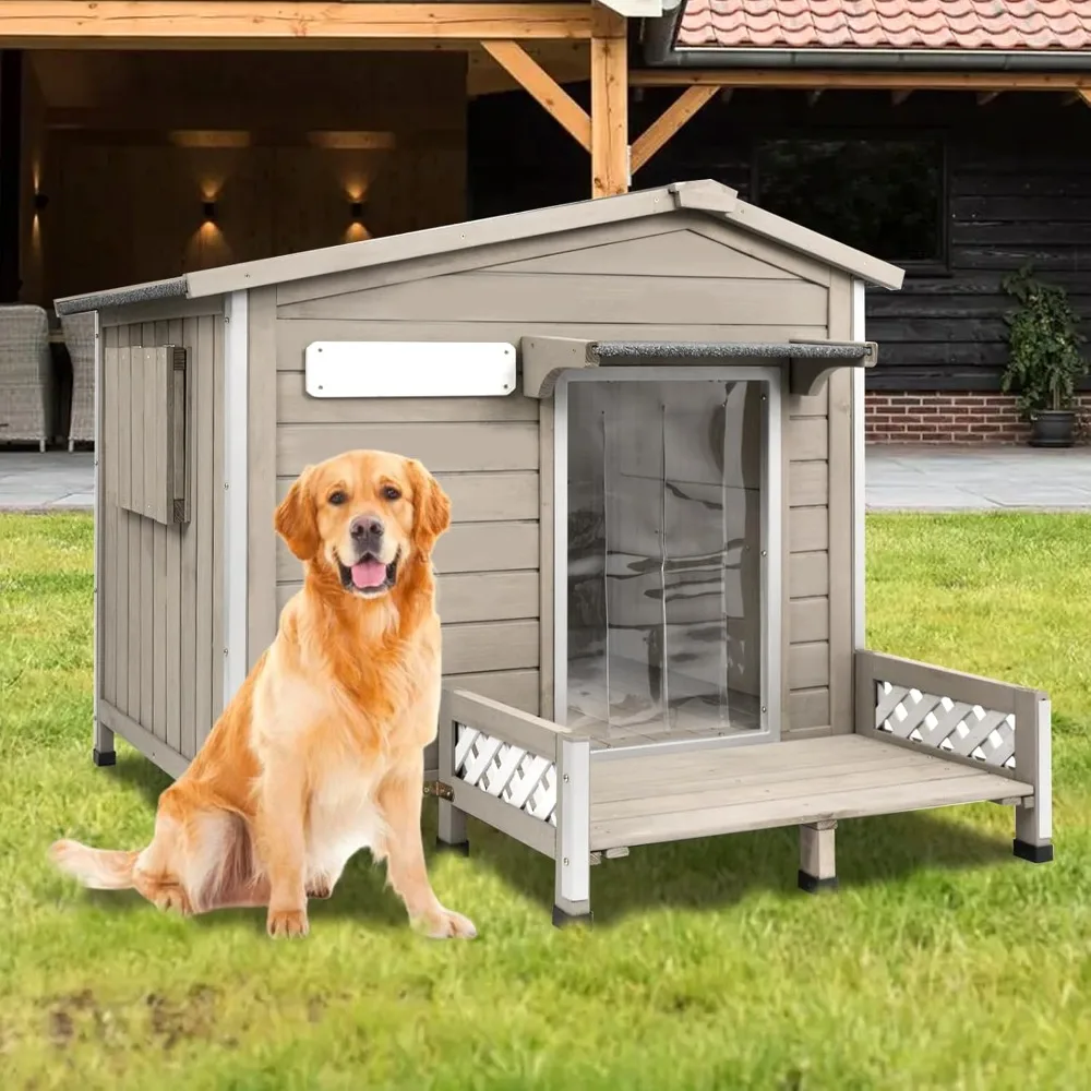 Dog House Outdoor Wooden Dog Kennel Outdoor Weatherproof Chew-Proof Iron Frame, Removable Floor and Adjustable Window for Small
Dog House Outdoor Wooden Dog Kennel Outdoor Weatherproof Chew-Proof Iron Frame, Removable Floor and Adjustable Window for Small