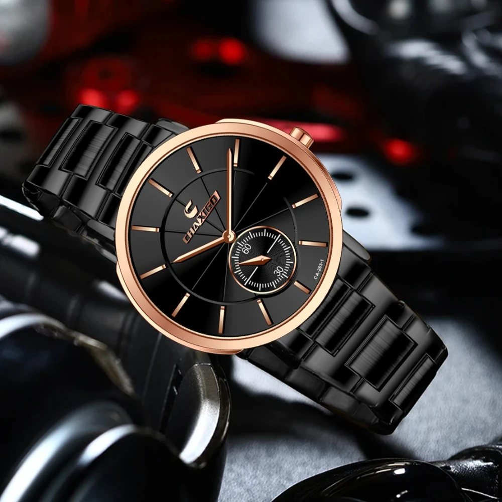CHAXIGO 263 Simple Retro Watch Men's Watch Casual Business Quartz Waterproof Steel Strip Watches for Man Reloj Hombre
CHAXIGO 263 Simple Retro Watch Men's Watch Casual Business Quartz Waterproof Steel Strip Watches for Man Reloj Hombre