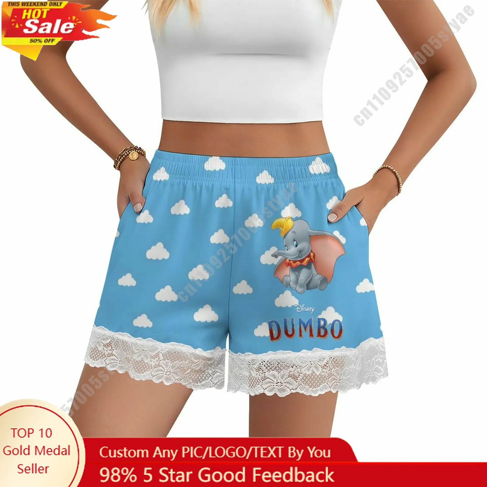 Dumbo Short Pajama Pants Disney Cartoon Women Summer Lace Trim Thin Panties Custom Loose Home Casual Shorts
Dumbo Short Pajama Pants Disney Cartoon Women Summer Lace Trim Thin Panties Custom Loose Home Casual Shorts