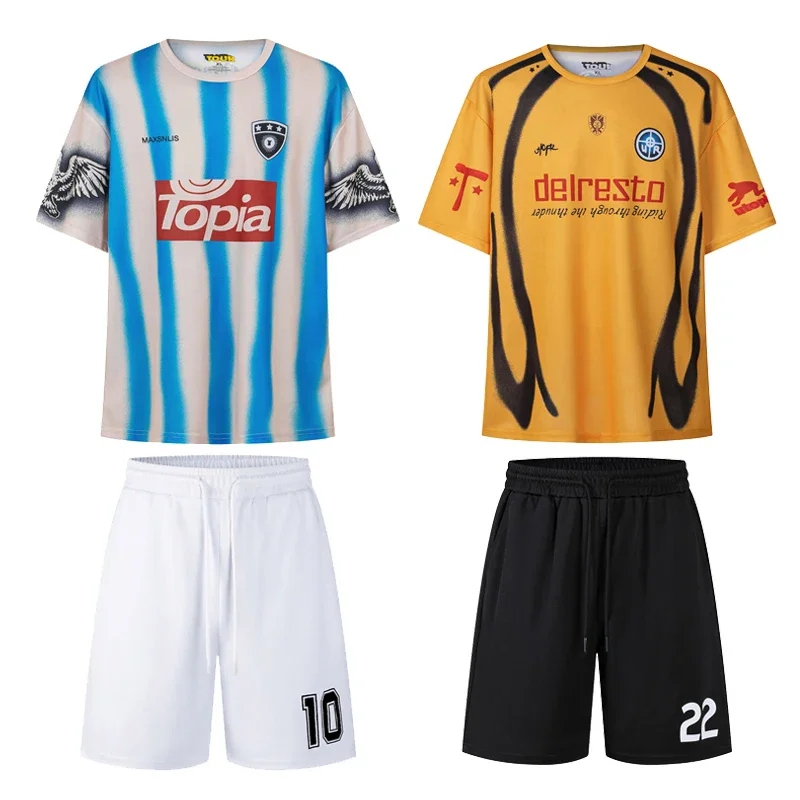 EU New Breathable Artifact Sports Fashion Cactus Jack Outdoor Fitness Essential Blue Striped Jersey Set Shorts Short Sleeves
EU New Breathable Artifact Sports Fashion Cactus Jack Outdoor Fitness Essential Blue Striped Jersey Set Shorts Short Sleeves