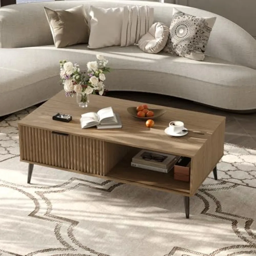 Coffee Table with Storage 2-Tier Wooden Coffee Table with Sliding Door Solid Wood Legs Large Rectangle Modern Cocktail Table fo
Coffee Table with Storage 2-Tier Wooden Coffee Table with Sliding Door Solid Wood Legs Large Rectangle Modern Cocktail Table fo