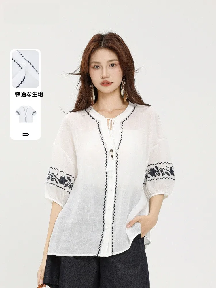 Loose Fit Svel irt Women's New Chinese Sle Summer Top Memory's Starting Point 2025 Autumn Collection 69TQ557H
Loose Fit Svel irt Women's New Chinese Sle Summer Top Memory's Starting Point 2025 Autumn Collection 69TQ557H