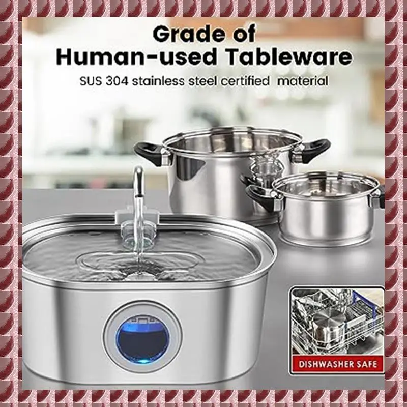 Pet Water Fountain Water Fountain Stainless Steel With Transparent Window Ultra Quiet Pet Water Feeder Durable (US Plug)
Pet Water Fountain Water Fountain Stainless Steel With Transparent Window Ultra Quiet Pet Water Feeder Durable (US Plug)