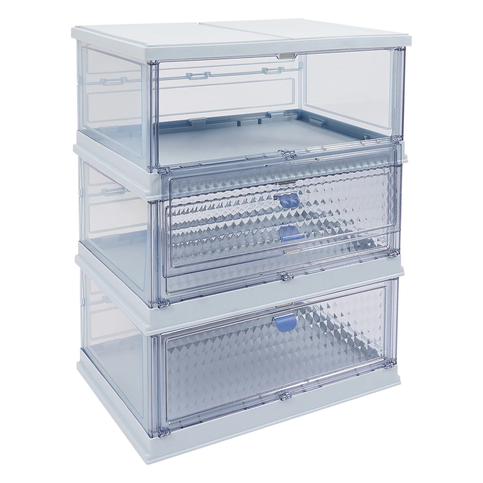  Компактный прозрачный складной шкаф для хранения с большой вместимостью, 3-х уровневый, не требует сборки, для обуви и одежды.
Компактный прозрачный складной шкаф для хранения с большой вместимостью, 3-х уровневый, не требует сборки, для обуви и одежды.