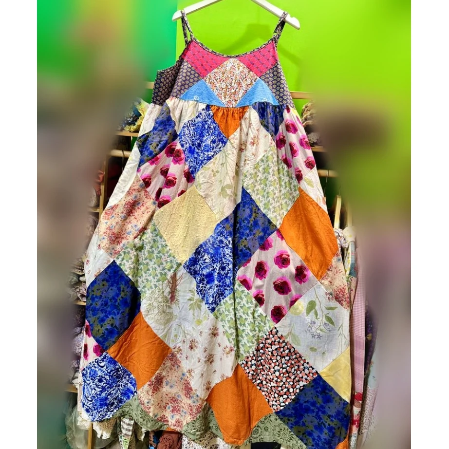 Cotton Linen Female Bohemian Boho Spaghetti Strap Loose Midi Dress Patchwork Summer Beach Tribal Gypsy Hippie Ibiza Sundress
Cotton Linen Female Bohemian Boho Spaghetti Strap Loose Midi Dress Patchwork Summer Beach Tribal Gypsy Hippie Ibiza Sundress