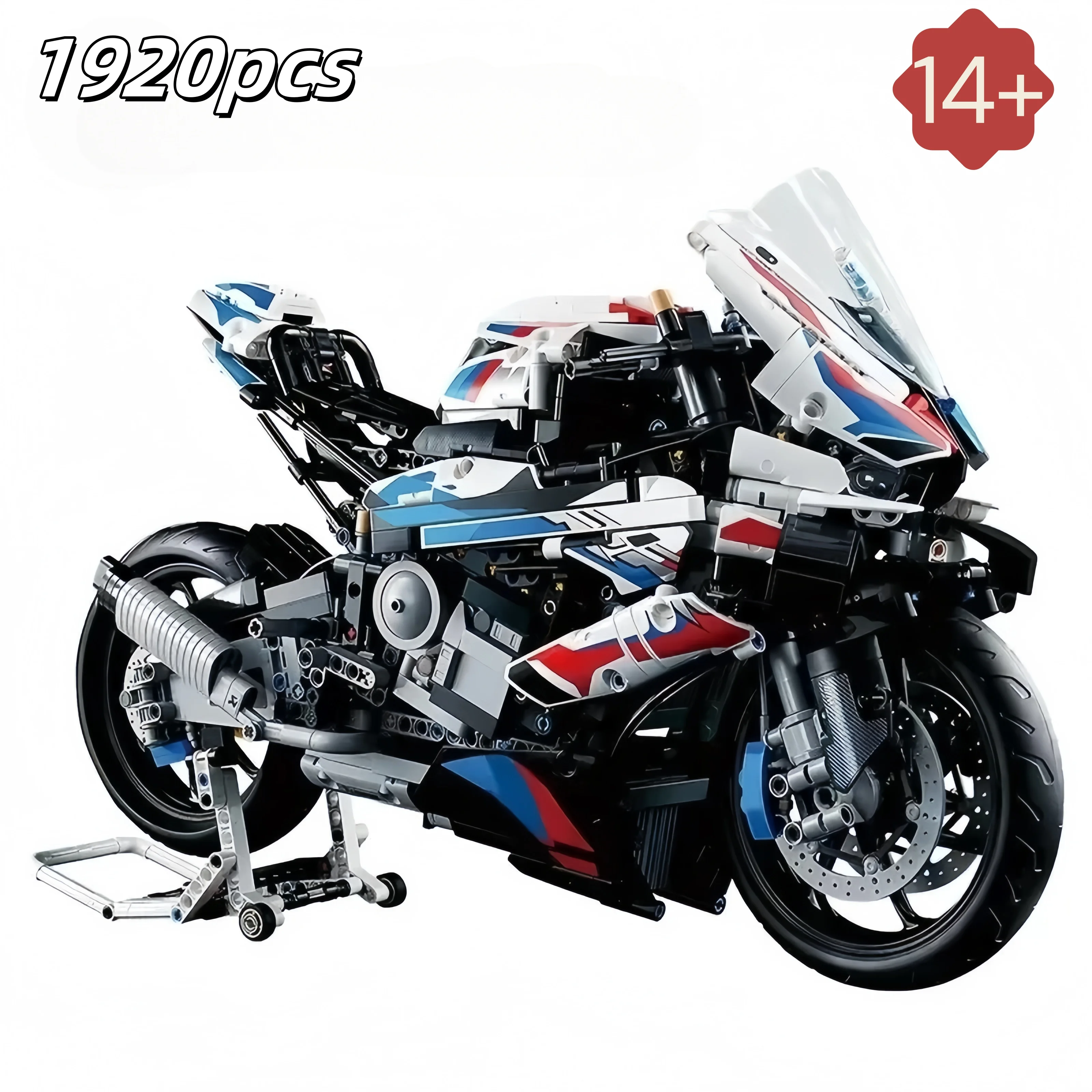 Комплект Technic M 1000RR SuperSpeed для мотоцикла MOC, 1920 шт., совместимый с моделью 42130, строительные блоки для взрослых, гоночный велосипед своими руками для
Комплект Technic M 1000RR SuperSpeed для мотоцикла MOC, 1920 шт., совместимый с моделью 42130, строительные блоки для взрослых, гоночный велосипед своими руками для