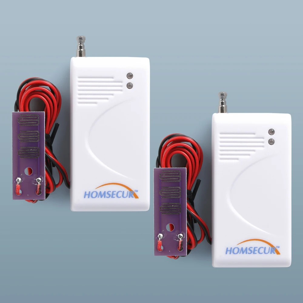 HOMSECUR A7 433MHz Wireless Water Instrusion Sensor 2pcs For Home Security Alarm System