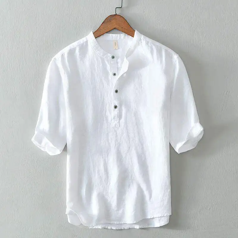 Loose Fit Cotton Linen Men's T-Shirt Short Sleeve Shirt Collar Breathable Comfortable Citywalk Autumn Season Men's Fashion
Loose Fit Cotton Linen Men's T-Shirt Short Sleeve Shirt Collar Breathable Comfortable Citywalk Autumn Season Men's Fashion