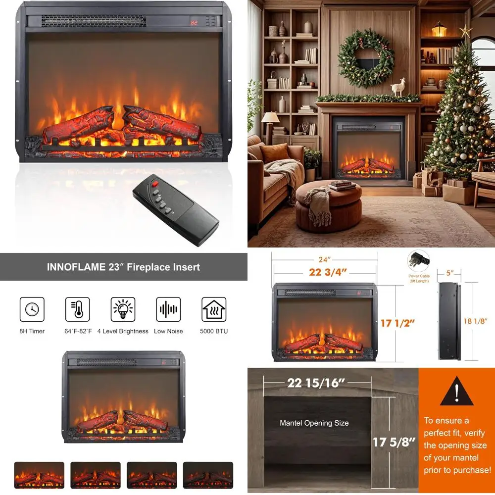 Электрический каминный обогреватель с регулируемой яркостью пламени, пультом дистанционного управления и таймером, цифровым дисплеем, бревенчатым стилем для комфорта
Электрический каминный обогреватель с регулируемой яркостью пламени, пультом дистанционного управления и таймером, цифровым дисплеем, бревенчатым стилем для комфорта