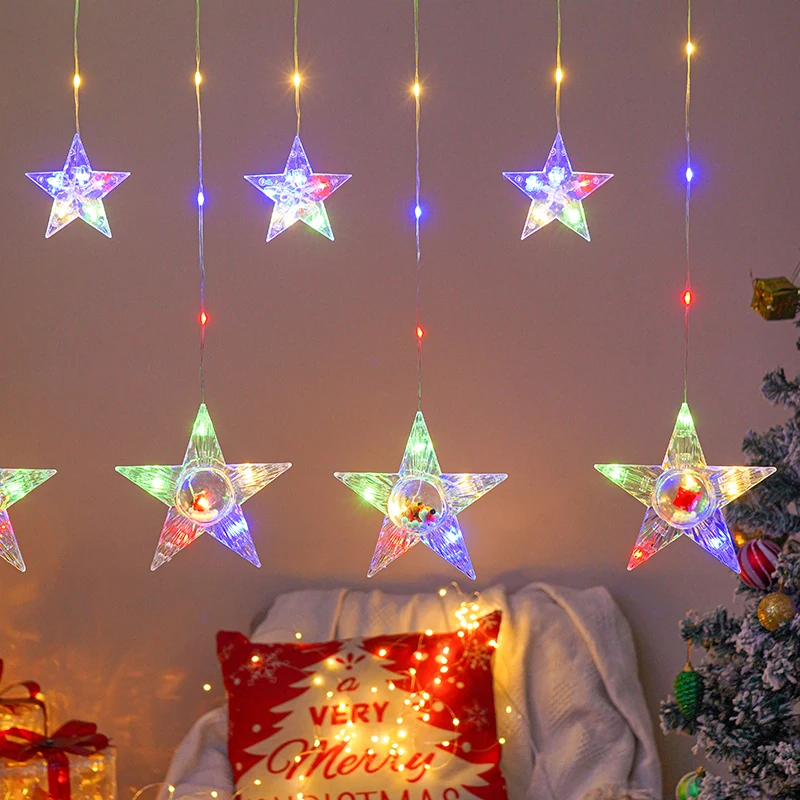 Рождественская звезда - светодиодные гирлянды для занавесок в форме звезды, красочные подвесные звезды для дома, вечеринки, праздника
Рождественская звезда - светодиодные гирлянды для занавесок в форме звезды, красочные подвесные звезды для дома, вечеринки, праздника