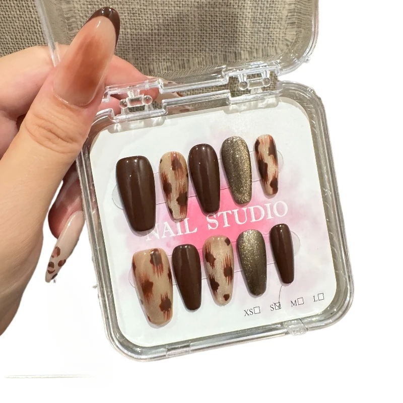 *Brown wear pure autumn and winter nail sticker finished product daily cute wear nail piece woman
*Brown wear pure autumn and winter nail sticker finished product daily cute wear nail piece woman