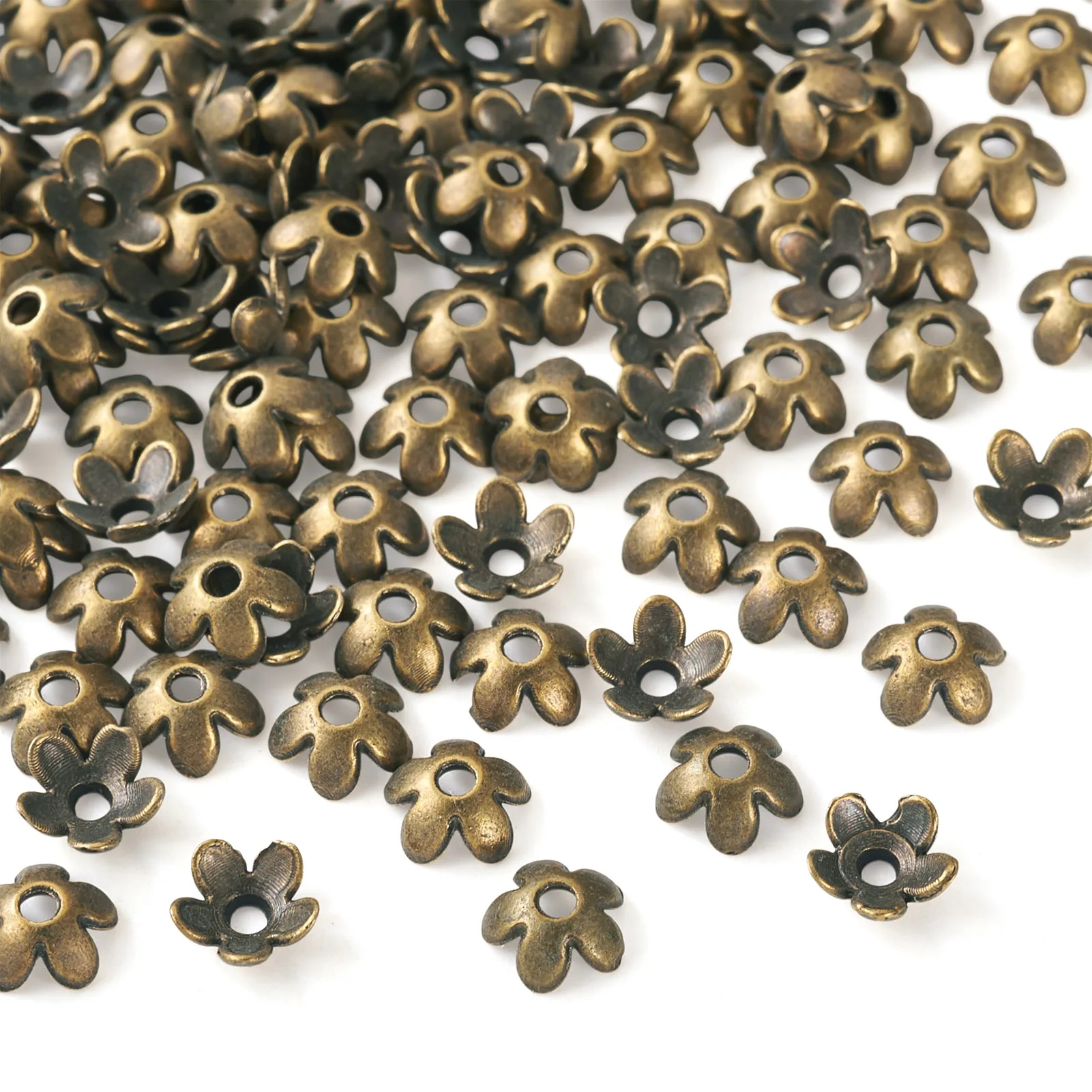 200pcs Tibetan Antique Bronze Color Alloy Flower Bead End Caps Space Beads For Bracelet Earrings Jewelry Making Findings
200pcs Tibetan Antique Bronze Color Alloy Flower Bead End Caps Space Beads For Bracelet Earrings Jewelry Making Findings
