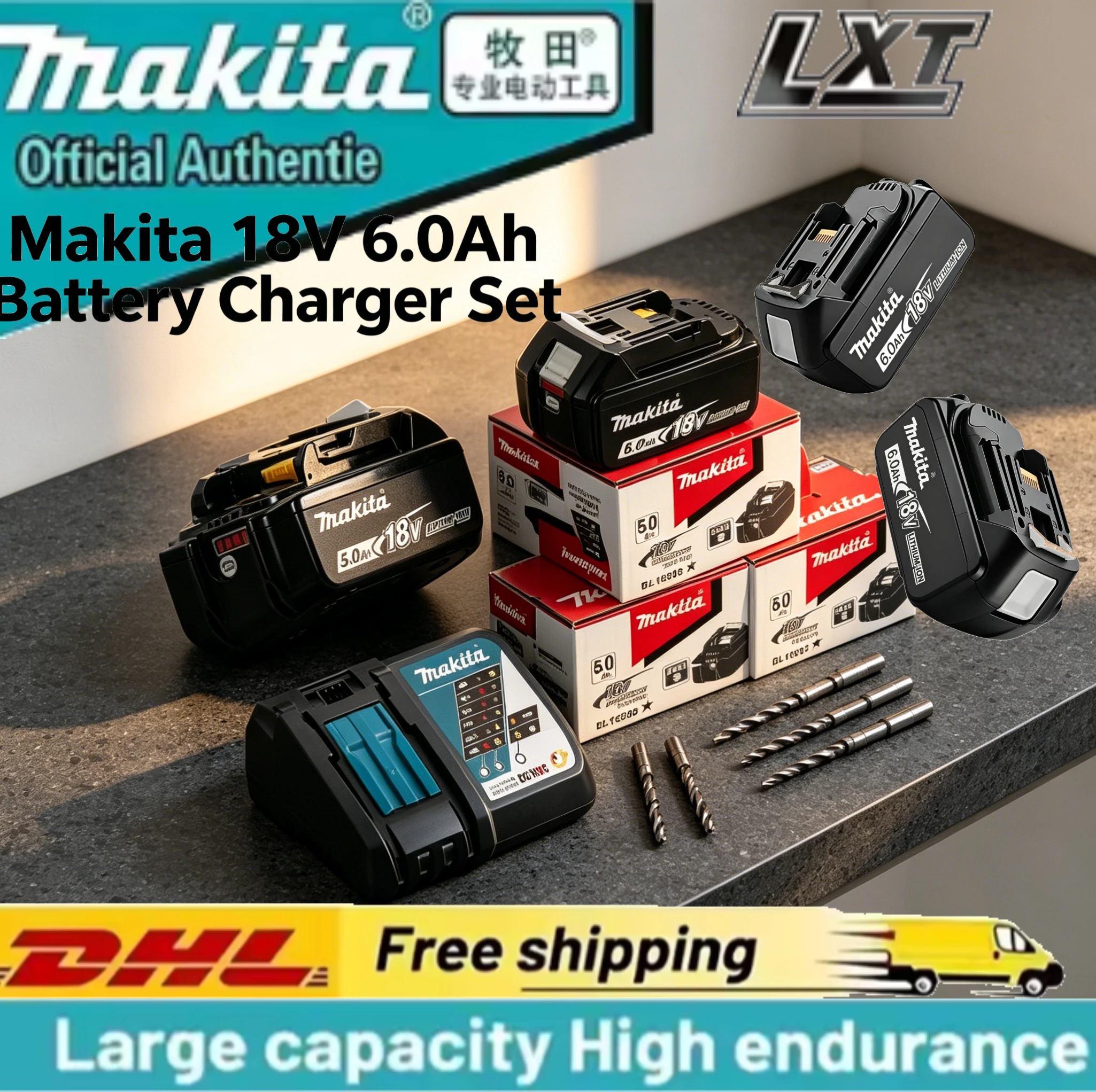 Pro Genuine Makita 18V 6.0Ah High Density Li-ion Battery BL1860B, Flame Retardant Shell Instant Load Balance Circuit Universal
Pro Genuine Makita 18V 6.0Ah High Density Li-ion Battery BL1860B, Flame Retardant Shell Instant Load Balance Circuit Universal
