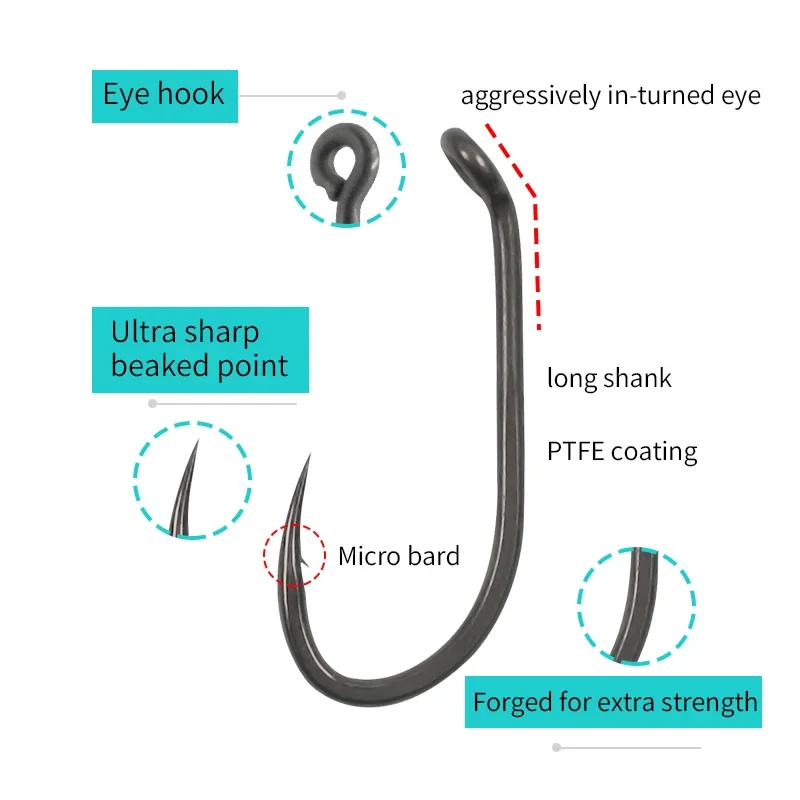 10pcs Fishing Long Shank Hook Size 2/4/6/8 High Carbon Steel PTFE Coating Ultra Sharp Beaked Point For Carp Fishing Tackle
10pcs Fishing Long Shank Hook Size 2/4/6/8 High Carbon Steel PTFE Coating Ultra Sharp Beaked Point For Carp Fishing Tackle