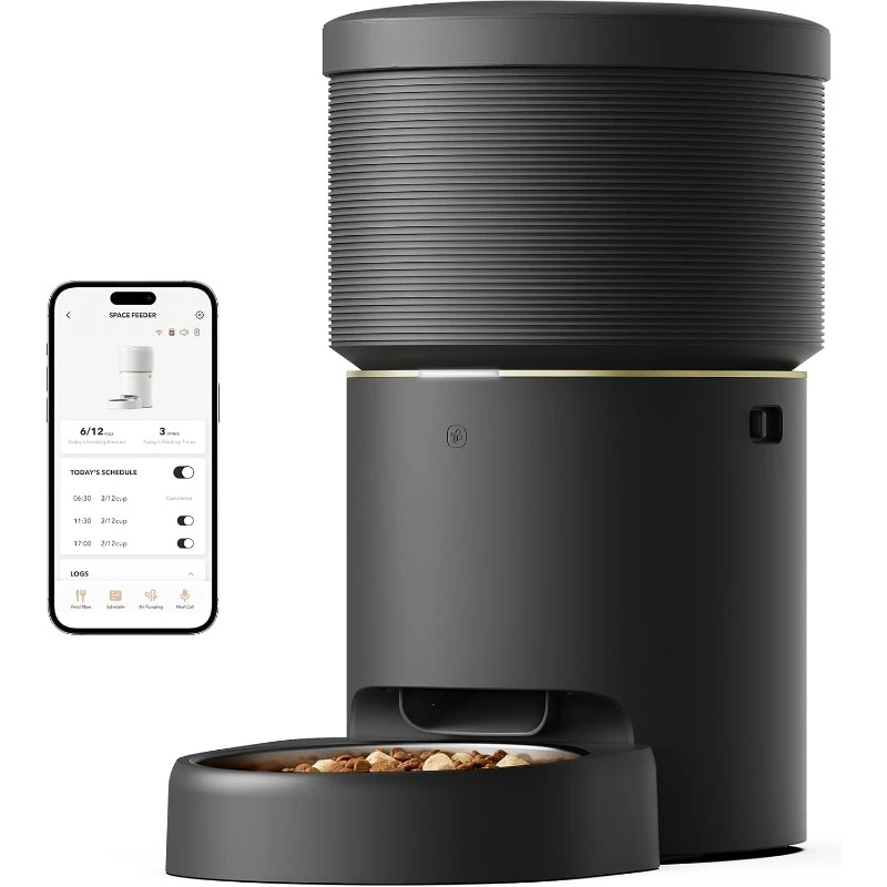 Automatic Cat Feeders, 5G WiFi Pet Feeder with Vacuum Food Storage for Pet Dry Food, Low Food & Blockage Sensor, 1-10 M
Automatic Cat Feeders, 5G WiFi Pet Feeder with Vacuum Food Storage for Pet Dry Food, Low Food & Blockage Sensor, 1-10 M
