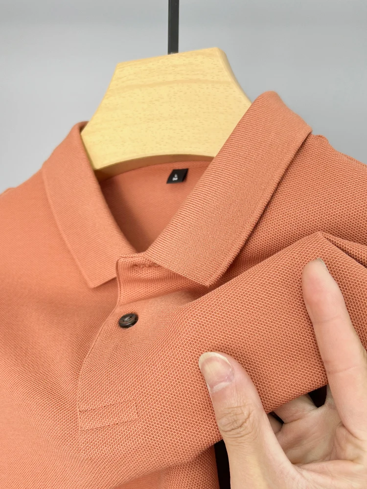 100% cotton fashionable men's summer new high-end short sleeved polo shirt with a lapel for casual and loose business top
100% cotton fashionable men's summer new high-end short sleeved polo shirt with a lapel for casual and loose business top
