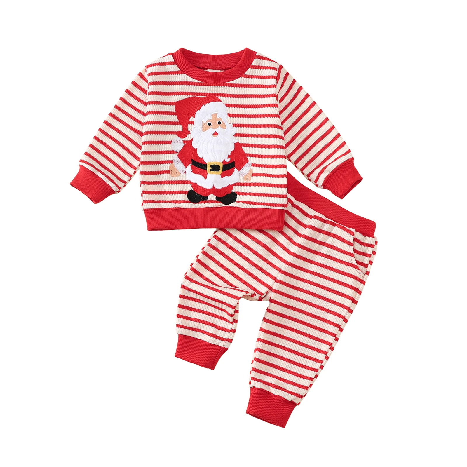 Toddler Baby Striped Set Fashionable Long Sleeve Santa Claus Pattern Pullover with Pants 2 Pcs Christmas Outfit
Toddler Baby Striped Set Fashionable Long Sleeve Santa Claus Pattern Pullover with Pants 2 Pcs Christmas Outfit