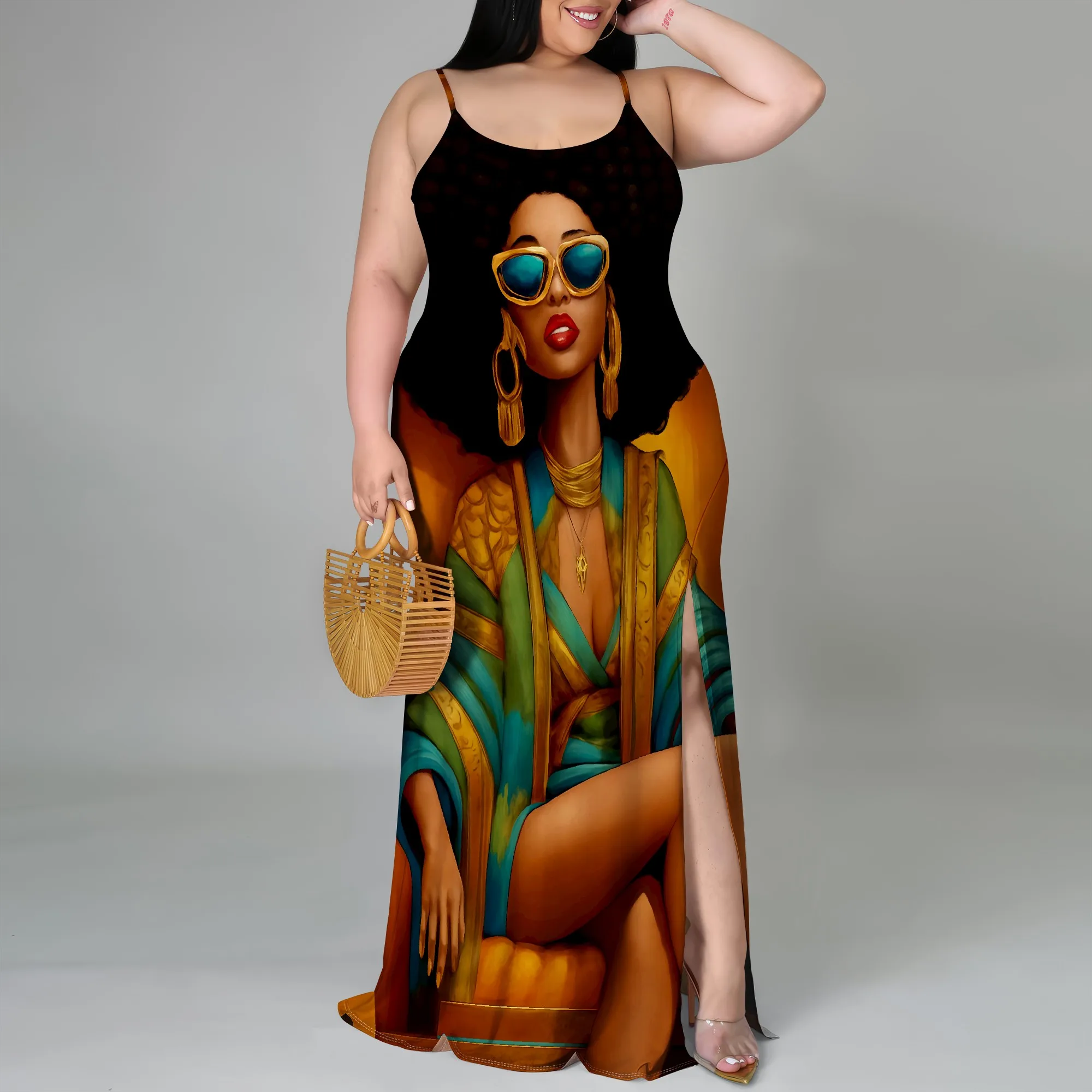 Afro Woman Print Maxi Dress XL-6XL | Boho Chic for Summer Vacation & Beach Parties | Plus Size Women's Fashion
Afro Woman Print Maxi Dress XL-6XL | Boho Chic for Summer Vacation & Beach Parties | Plus Size Women's Fashion