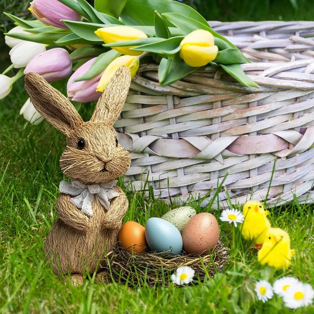 Ins Cute Garden Rabbit Stakes Handmade Carton Easter Bunny Ornaments Pastoral Easter Egg Figurines Home Decor
Ins Cute Garden Rabbit Stakes Handmade Carton Easter Bunny Ornaments Pastoral Easter Egg Figurines Home Decor