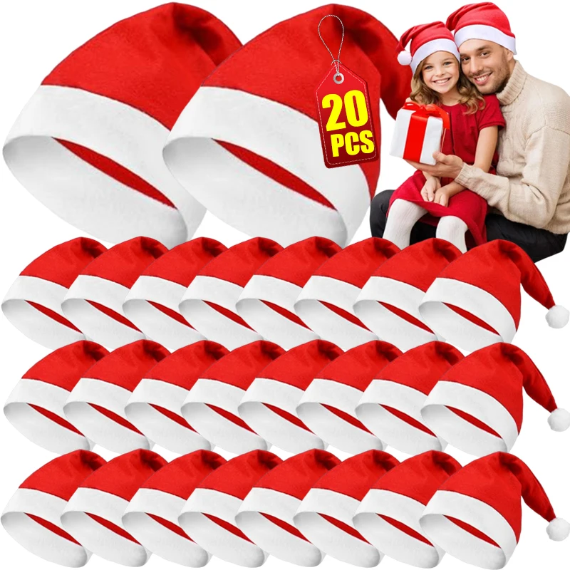 20/1PCS Red Christmas Hats Non-woven Fabric Santa Claus Hats Christmas Festival Party Decoration New Year Gift for Adults Kids
20/1PCS Red Christmas Hats Non-woven Fabric Santa Claus Hats Christmas Festival Party Decoration New Year Gift for Adults Kids