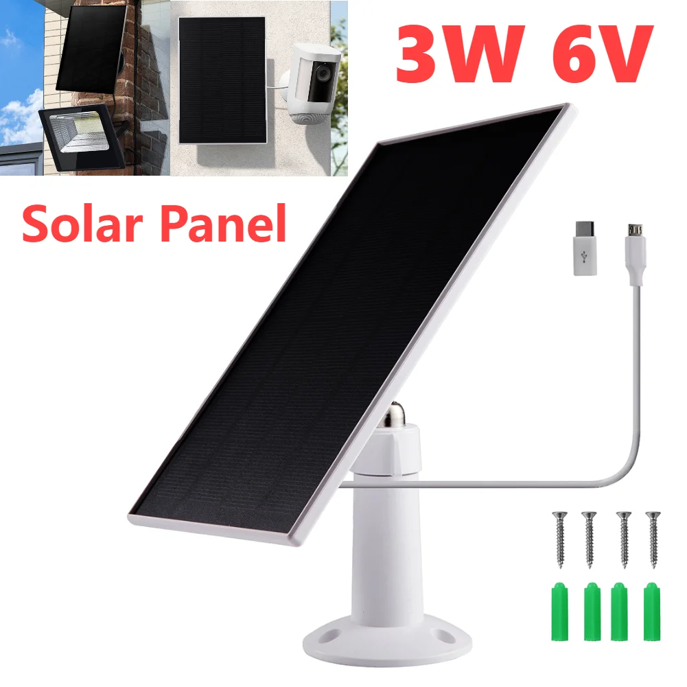 Комплект солнечной панели 3 Вт 6 В 360 ° Регулируемые настенные солнечные элементы, зарядный кабель 9,8 фута, солнечная панель камеры для кольца Eufy Blink Arlo
Комплект солнечной панели 3 Вт 6 В 360 ° Регулируемые настенные солнечные элементы, зарядный кабель 9,8 фута, солнечная панель камеры для кольца Eufy Blink Arlo