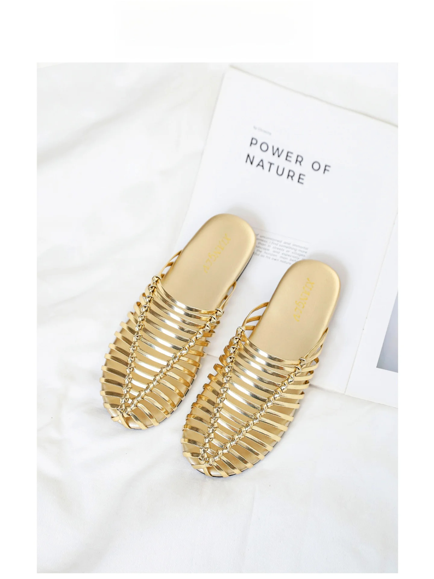 Metsu Handmade Woven Hollow Head Flat Bottom Roman Style Sandals Women Summer Vacation Casual Wear Comfortable Soft Sole
Metsu Handmade Woven Hollow Head Flat Bottom Roman Style Sandals Women Summer Vacation Casual Wear Comfortable Soft Sole
