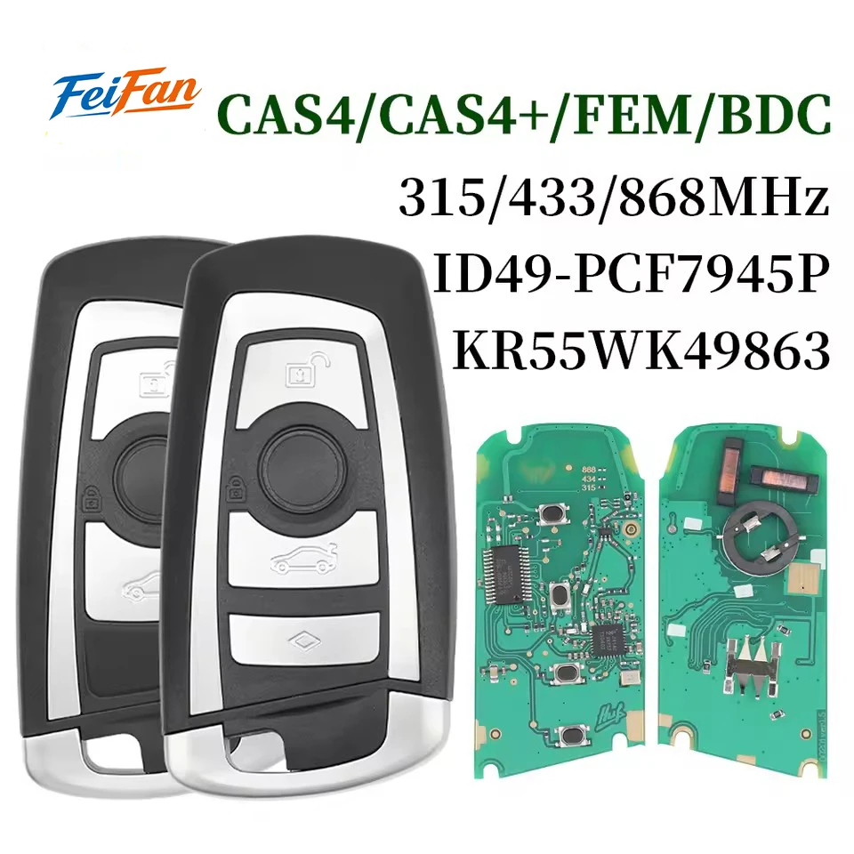 FeiFan For BMW CAS4 FEM+BDC F chassis key shell 3-4button Black/Silver For 1 3 5 7 Series X1 X3 X5 X6 X7 F CAS4 CAS4+
FeiFan For BMW CAS4 FEM+BDC F chassis key shell 3-4button Black/Silver For 1 3 5 7 Series X1 X3 X5 X6 X7 F CAS4 CAS4+