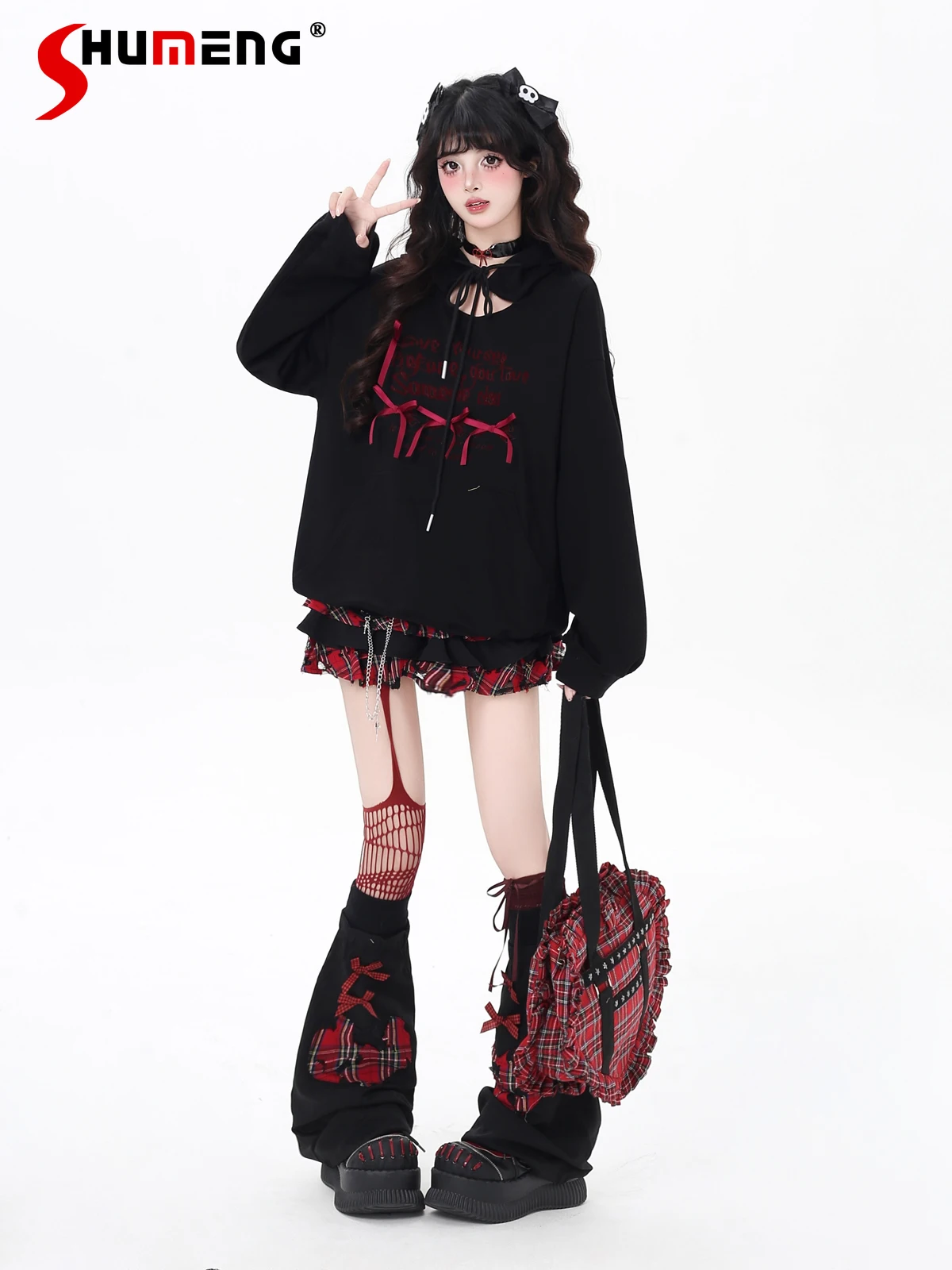 Модная уличная одежда Sweet Cool Girl Y2K Толстовка с капюшоном Топ с бантом и длинным рукавом Свободный универсальный повседневный пуловер Толстовка женская осень
Модная уличная одежда Sweet Cool Girl Y2K Толстовка с капюшоном Топ с бантом и длинным рукавом Свободный универсальный повседневный пуловер Толстовка женская осень