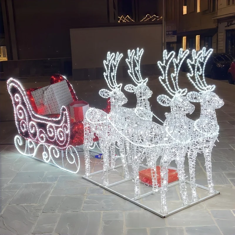 Santa's Sleigh Can Carry Adults/6m Glowing Reindeer and Sleigh
Santa's Sleigh Can Carry Adults/6m Glowing Reindeer and Sleigh
