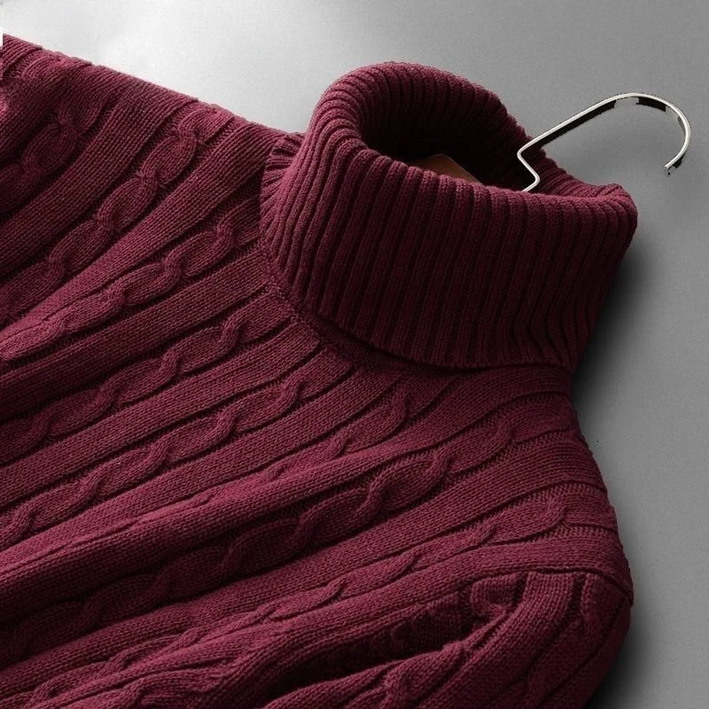 Men's Fce Lined Thiened Cotton Knitwear High Collar Sweater Warm Soft Autumn Winter Faionable Pure Cotton Knitted irt
Men's Fce Lined Thiened Cotton Knitwear High Collar Sweater Warm Soft Autumn Winter Faionable Pure Cotton Knitted irt