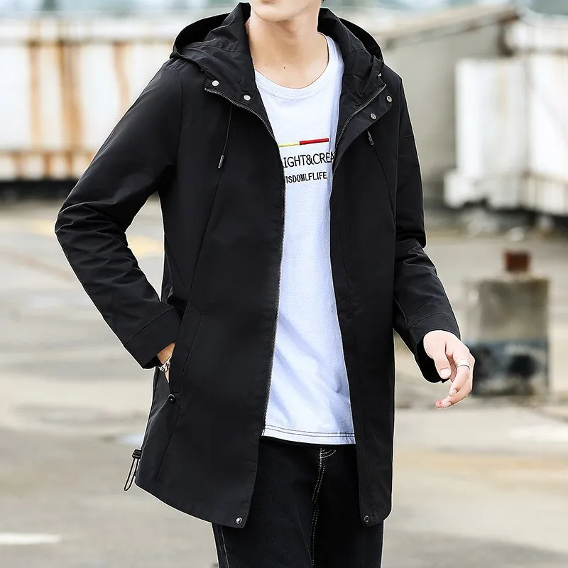 Fall Men's Hooded Jaet plus Size Casual Faion Color Long Sve Windproof Outerwear Mid-Length Coat for Men
Fall Men's Hooded Jaet plus Size Casual Faion Color Long Sve Windproof Outerwear Mid-Length Coat for Men