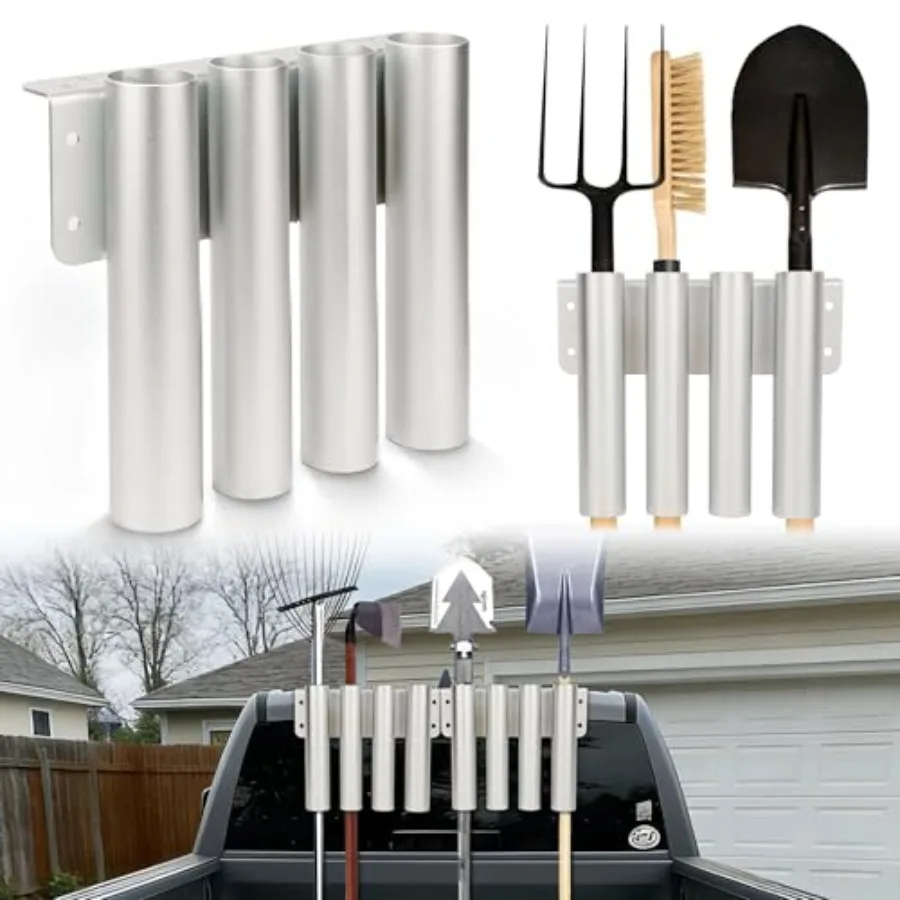 Heavy-duty trailer tool rack with 8 holes arranged in 2 grouped sections designed for secure mounting of trimmers rakes and law
Heavy-duty trailer tool rack with 8 holes arranged in 2 grouped sections designed for secure mounting of trimmers rakes and law