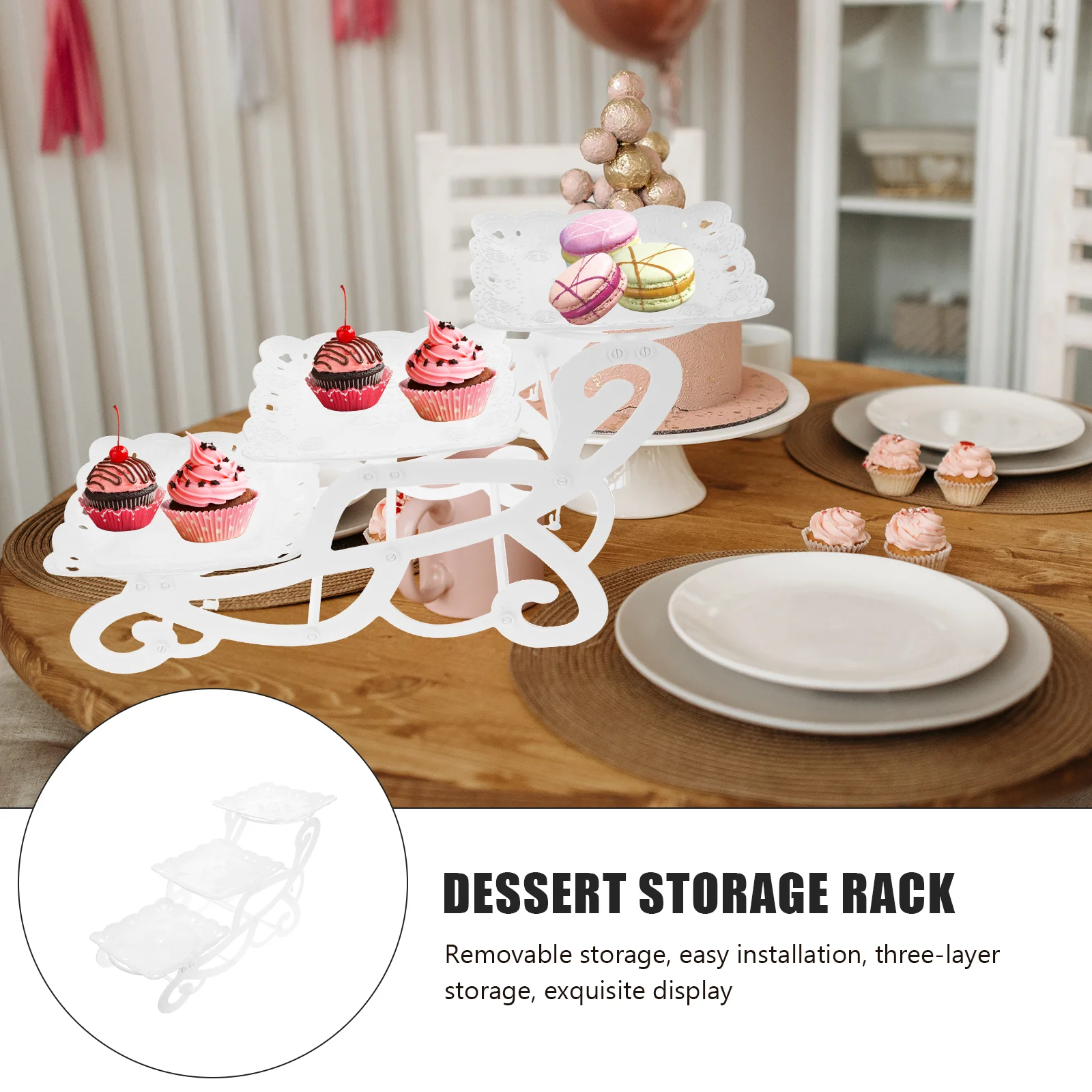 1 set 1 Set Of Cake Stand Decorative Displaying Rack 3 Layers Dessert Storage Holder For Home Decoration Fruit Displaying Stand
1 set 1 Set Of Cake Stand Decorative Displaying Rack 3 Layers Dessert Storage Holder For Home Decoration Fruit Displaying Stand