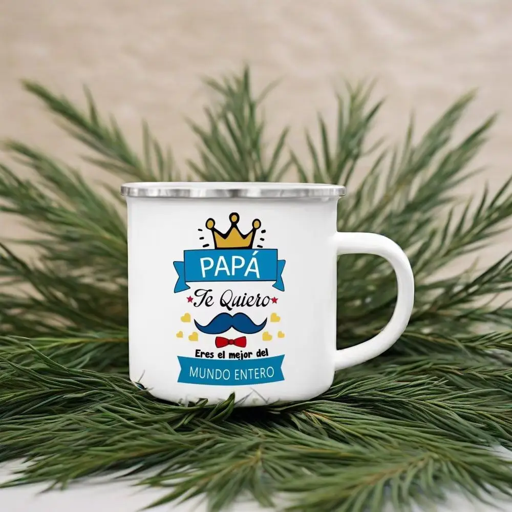 Best Mom & Dad In The Word Spanish Printed Mug Creative Coffee Cups Camping Enamel Cup Festive Birthday Gifts for Mother Father
Best Mom & Dad In The Word Spanish Printed Mug Creative Coffee Cups Camping Enamel Cup Festive Birthday Gifts for Mother Father